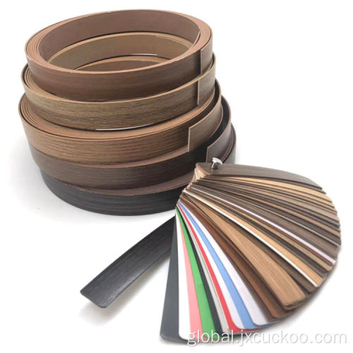 Wood Grain Pvc Edge Banding Brown colour PVC Edge Banding Tape for furniture Factory